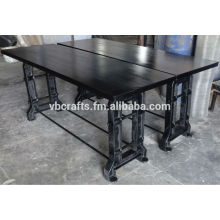 Industrial Console Table Cast Iron Leg